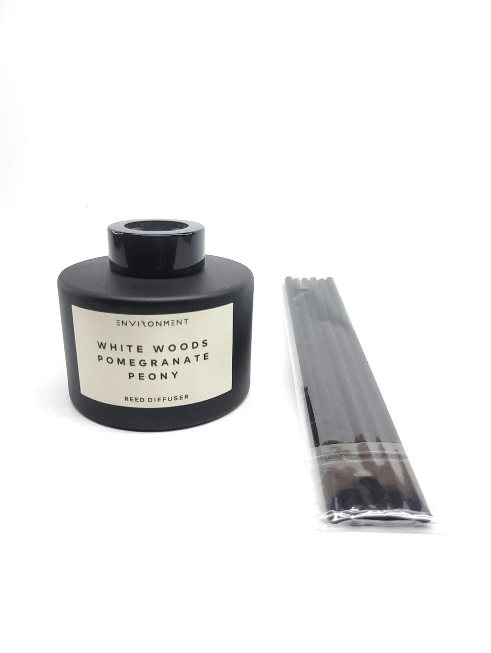 Environment White Woods, Pomogranate, & Peony Reed Diffuser 6.7oz   NWOB